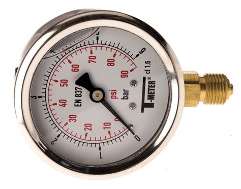 1613005 Sferaco | Sferaco G 1/4 Analogue Pressure Gauge 6bar Bottom ...