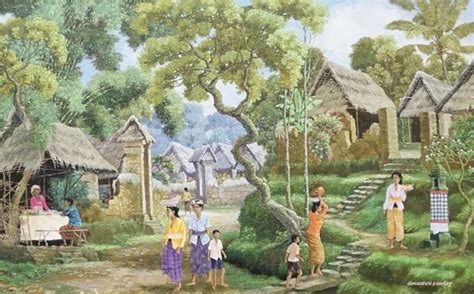 Bali's Rural Landscape Painting With Old Master Painter - Etsy | Bali painting, Landscape ...