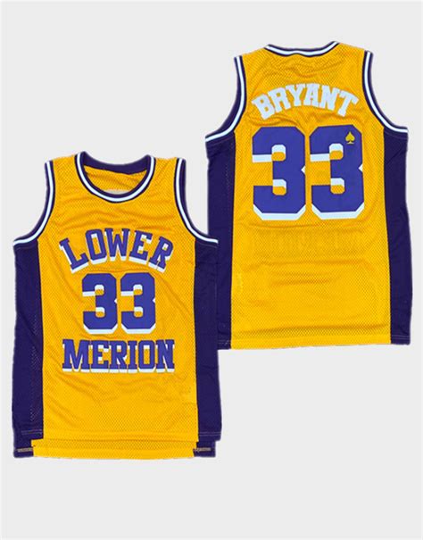 Kobe Bryant #33 Lower Merion Aces Yellow Basketball Jersey – 99Jersey ...