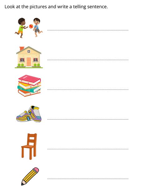 1st grade asking and telling sentences worksheets | Made By Teachers
