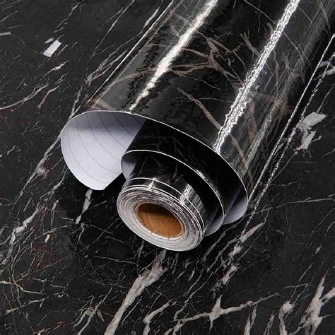 Marble Wallpaper Marble Aluminum Foil Kitchen Stickers Oil-Proof ...