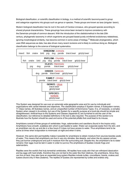 Biological classification | DOCX