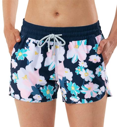 SURF CUZ Women's Swim Shorts 4 Way Stretch Swimsuit Bottoms Beach Board ...