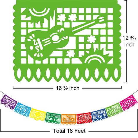 Mexican Party Banners - 5 Pack Papel Picado Banner Cino de Mayo Fiesta ...