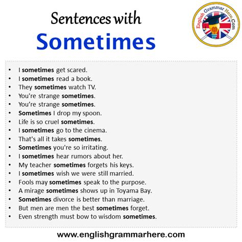 Sentences with Sometimes, Sometimes in a Sentence in English, Sentences ...
