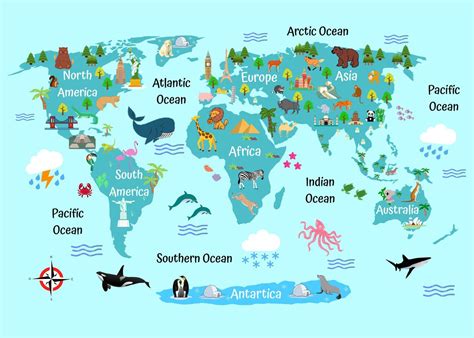 World Map Kids Learning 的图像结果