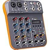 HAYDEN HY-A4 | 4-Channel Pro Audio Mixer With Bluetooth, USB MP3, 48V ...