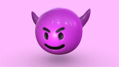 Smiling Devil Emoji 😈 - Download Free 3D model by s00per_boi [60ebad3 ...