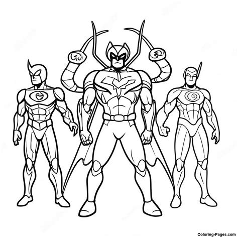 Coloring Pages Blue Beetle