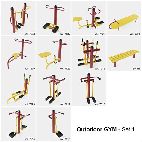 Outdoor Gym Set 001 3D | CGTrader