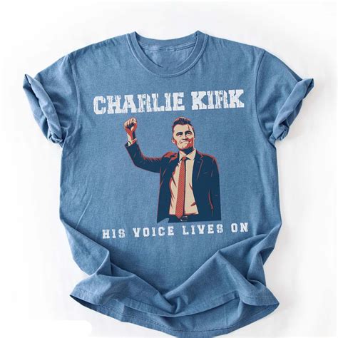 Charlie Kirk His Voice Lives On Shirt, Patriotic Charlie Kirk T-Shirt ...