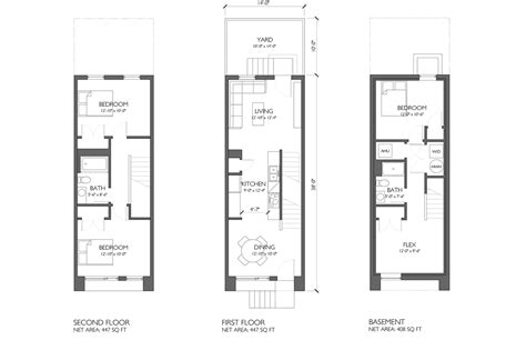Narrow Row House Floor Plans