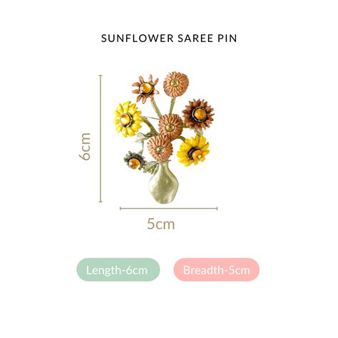 Sunflower Saree Pin Online - Premium Beauty Accessory | Nestasia