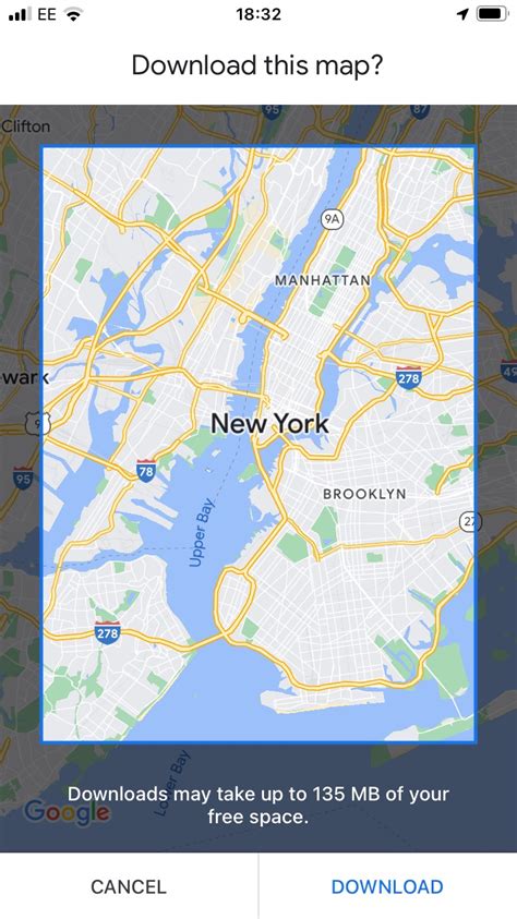 Google Maps Offline 的图像结果