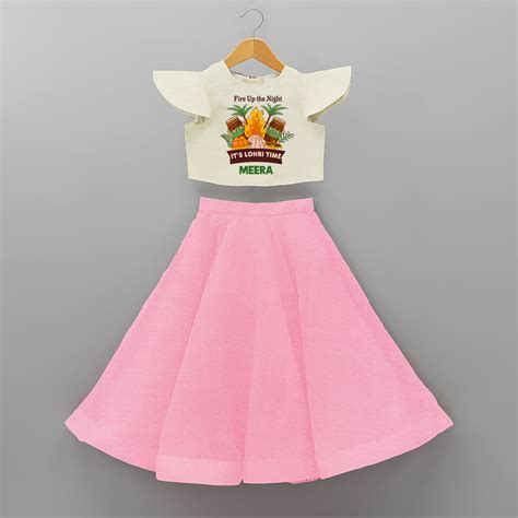 Lohri Bonfire - Customized Crop Top And Skirt for Kids with Name ...