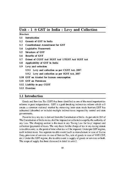 GST Law: Comprehensive Notes on Goods and Services Tax (GST) - Studocu
