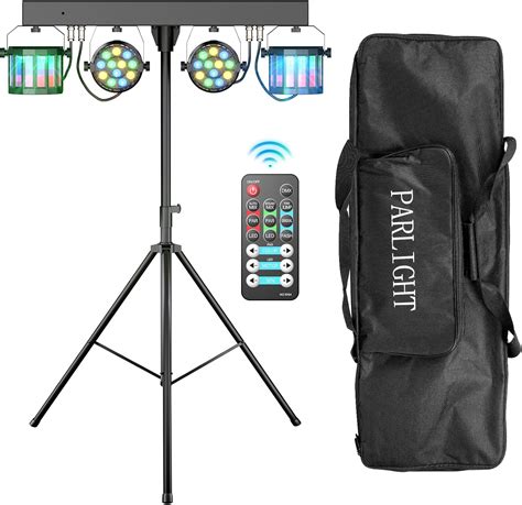 Amazon.com: 5 in 1 Dj Lights with Stand 5.9ft,Led Dj Par Light+Effect ...