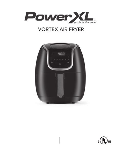 User manual PowerXL Vortex Air Fryer HF-5096TS (English - 16 pages)