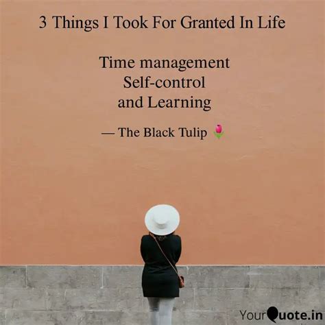 Time management Self-cont... | Quotes & Writings by The Black Tulip 🌷 ...