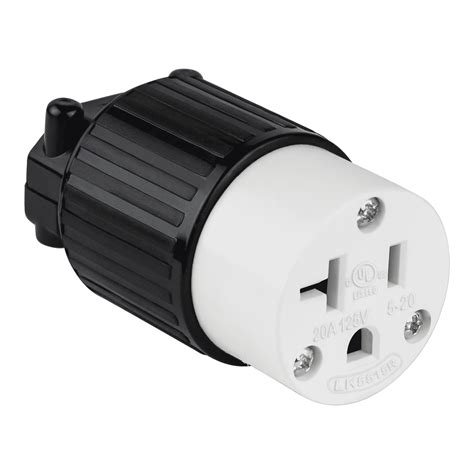 ENERLITES Industrial Grade NEMA 5-20R Connector, 20A, 125V, 2P, 3W ...