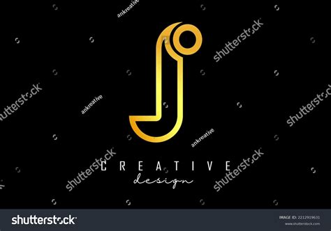 Outline Golden Letter J Logo Minimalist Stock Vector (Royalty Free) 2212919631 | Shutterstock