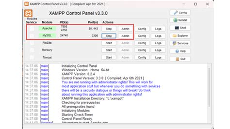 Xampp Control Panel with Software Publisher 的图像结果