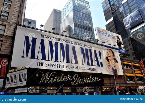 NYC: Mamma Mia Musical at Winter Garden Theatre Editorial Stock Photo ...