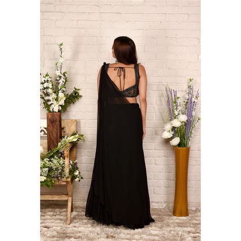 Black Layered Palazzo Set – Jiya by Veer Design Studio
