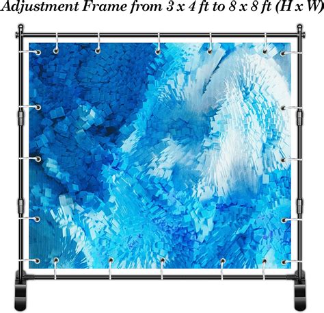 Buy EMART Backdrop Banner Stand Kit 2.4 x 2.4m/ 8 x 8ft, Adjustable ...