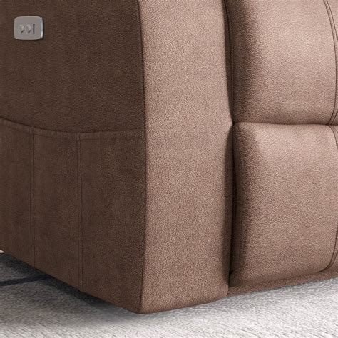 Buy Denver Fabric 1-Seater Left Arm Electric Recliner - Brown from Home ...