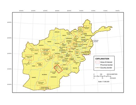 Map Of Afghanistan Kandahar