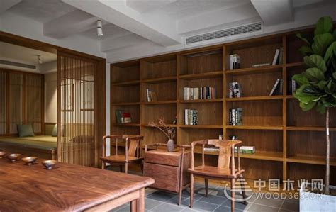 146平米中式设计三室两厅装修效果图-中国木业网