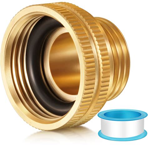 Buy Dreyoo Solid Brass Garden Hose Adapter, 3/4'' GHT Garden Hose Male ...
