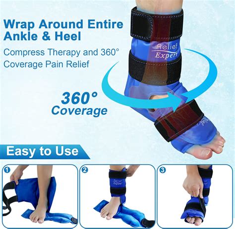 Buy Relief Expert Ankle Ice Pack Wrap for Injuries Foot Ice Pack for ...