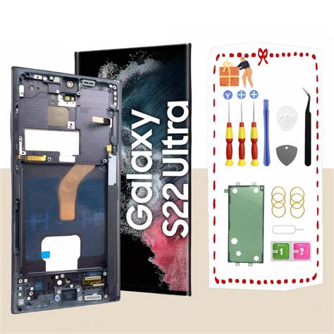 LNONLS OLED for Samsung Galaxy S22 Ultra 5G LCD Display Screen Assembly ...
