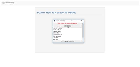 Python Program to Connect to MySQL in 3.7 的图像结果