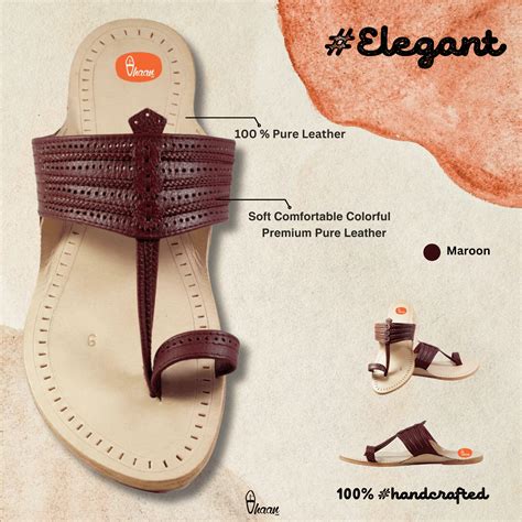 Buy Maroon Color soft Kolhapuri Chappal For Men | Vhaan