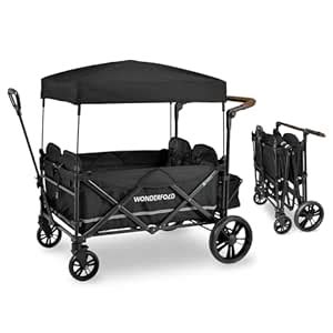 WONDERFOLD X4 Push & Pull Quad Stroller Wagon (4 Seater) Featuring ...