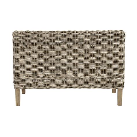 Rosalind 48" Wicker Bench with Handwoven Natural Rattan & Solid Wood Frame