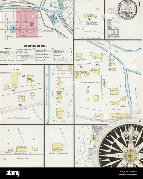 Hawley pennsylvania map hi-res stock photography and images - Alamy