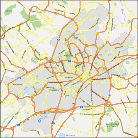 Map of Frankfurt, Germany - GIS Geography