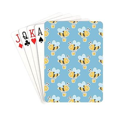 Buy Engree Lightweight Playing Cards Cartoon Doodle Cute Bees Cards ...