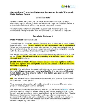 Image result for Data Protection Statement Examples