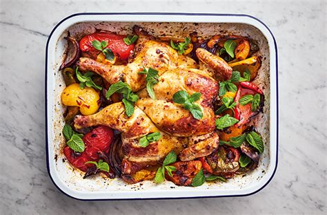 Jamie Oliver's 5 ingredient harissa chicken traybake  