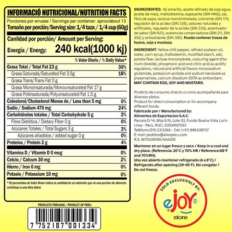 Buy Walibi eJoyStore Salsa Huancaina Verdadera Receta Casera – Peruvian ...