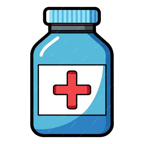 Medicine bottle clipart cartoon style vector illustration | Premium AI ...