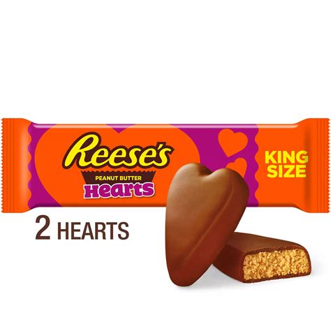 Reese's Milk Chocolate Peanut Butter Hearts Valentine's Candy - King ...