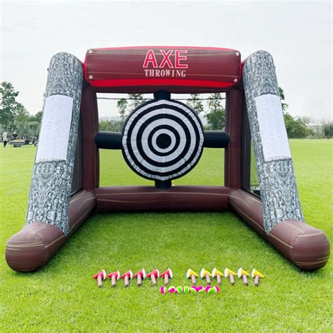 Amazon.com: V-infla Inflatable Axe Throwing Game + Inflatable Ball Toss ...