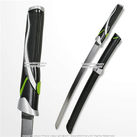 Genji Shimada Green Wakizashi Short Katana Sword Steel Blade Video Game ...