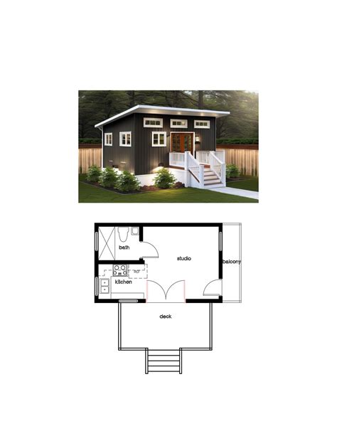 12x24 Tiny House Single Floor Plans